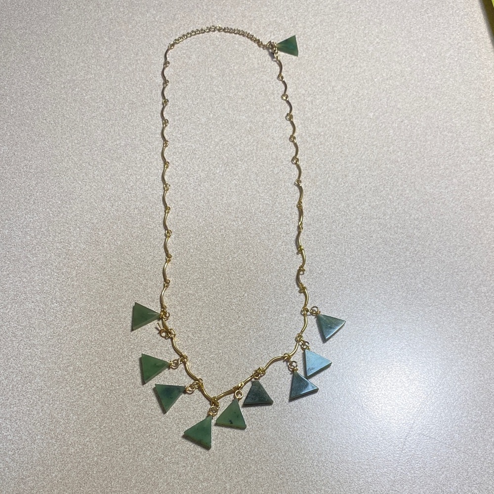 Elegant Gold and Green Necklace